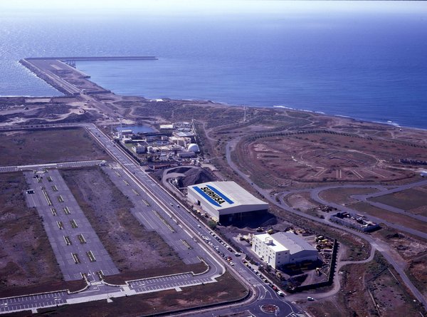 Vista aérea de las instalaciones industriales